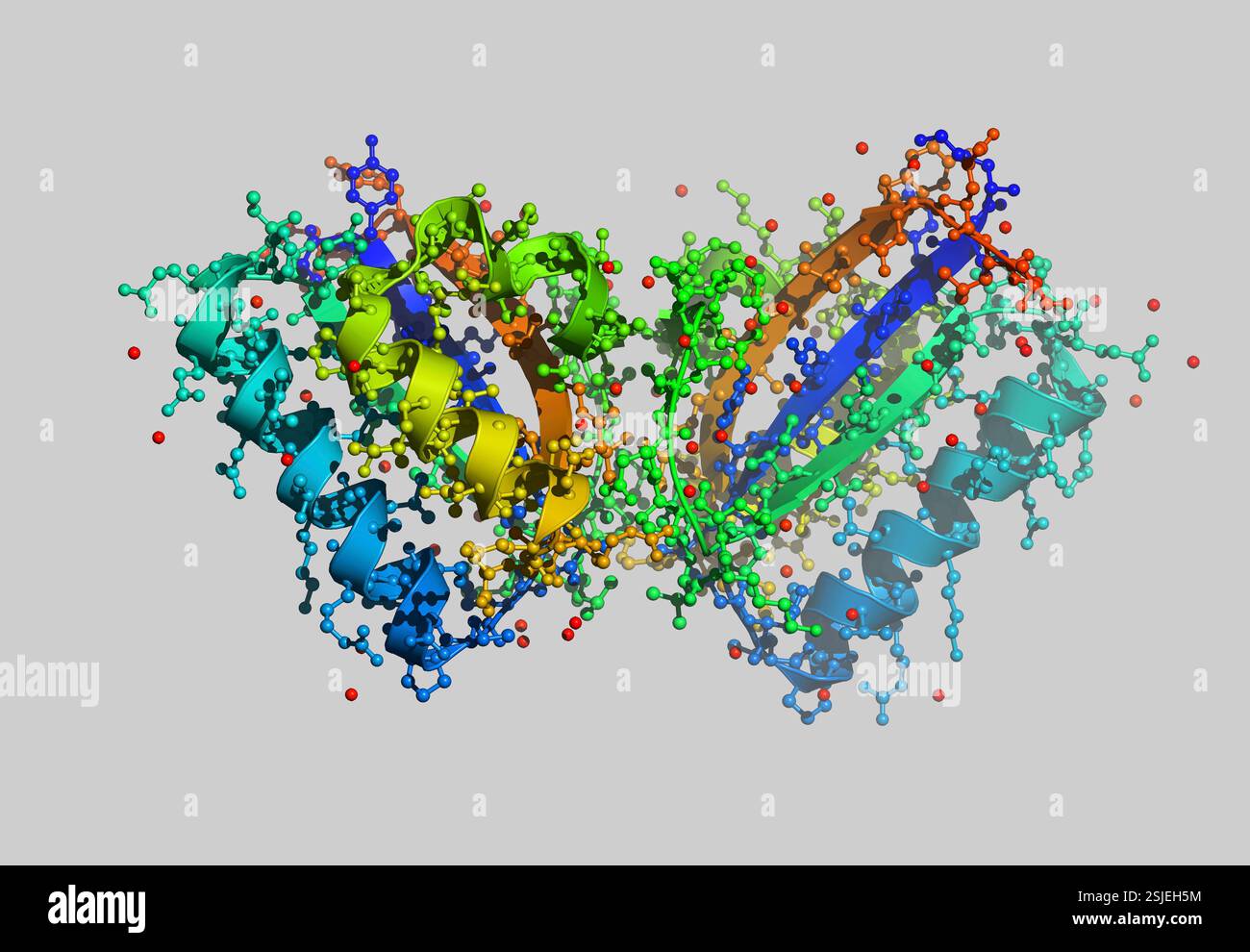 Proteina, proteina modello molecolare Foto Stock