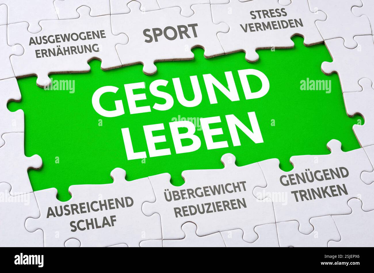 Puzzle - vita sana Foto Stock