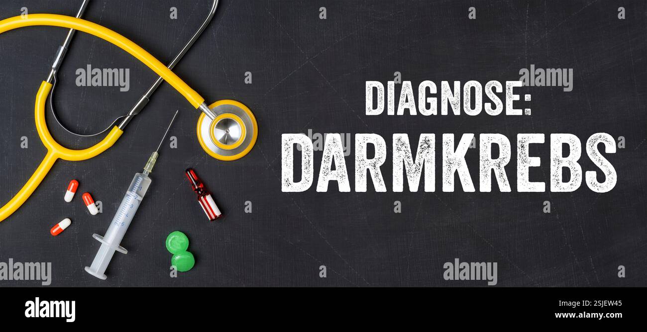 Stetoscopio e farmaci - cancro del colon-retto Foto Stock