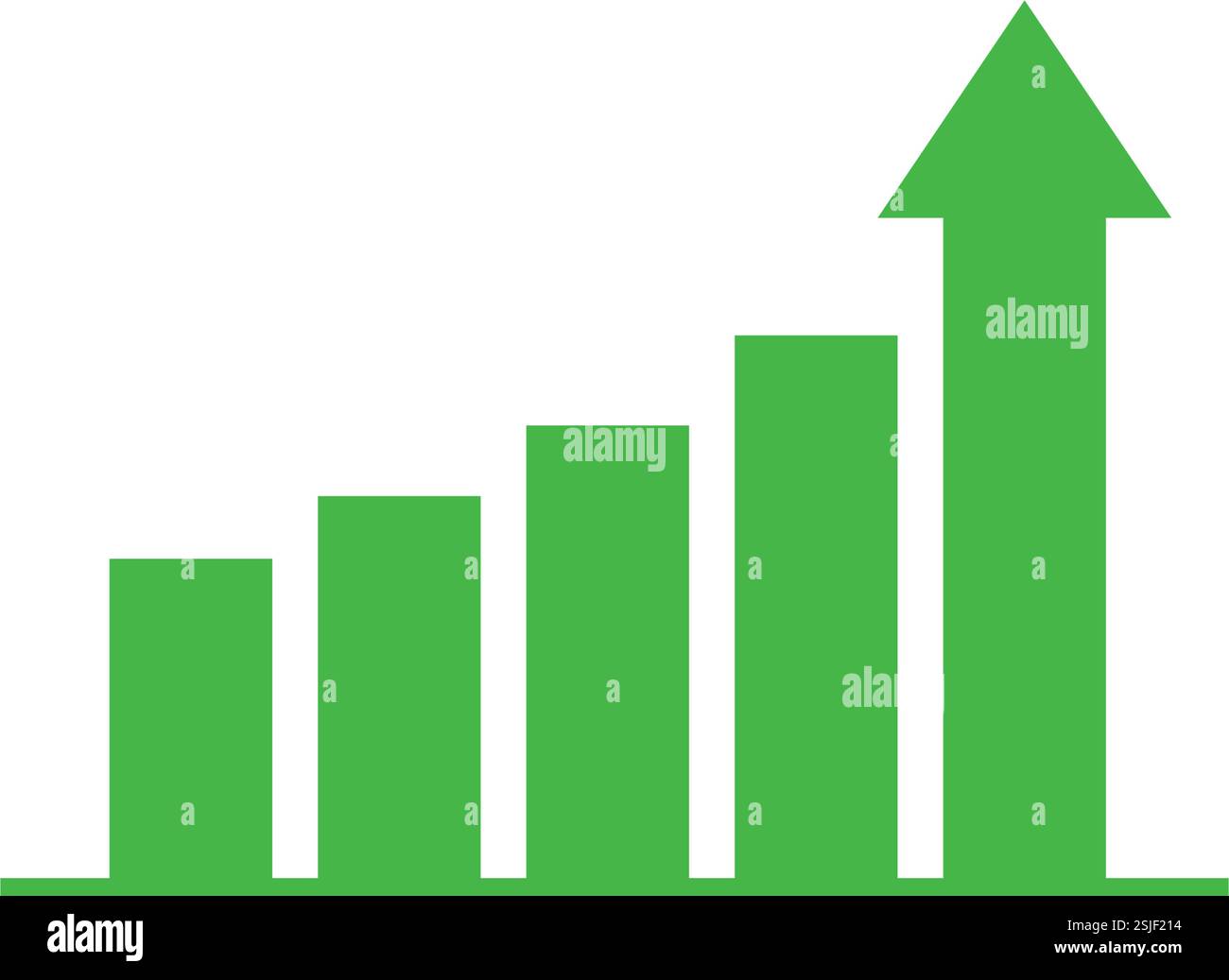 Grafico a barre verde che rappresenta la crescita sostenibile, il successo finanziario e il progresso ambientale attraverso metriche basate sui dati e analisi delle prestazioni Illustrazione Vettoriale