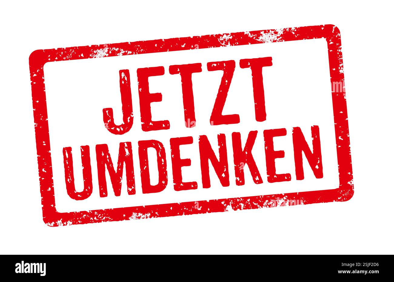 Timbro rosso - ripensaci ora Foto Stock