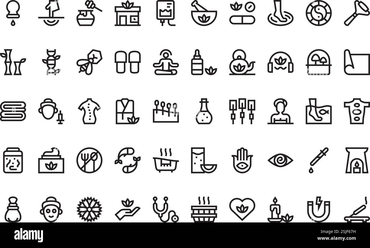 Raccolta di icone vettoriali di alta qualità con traccia modificabile. Ideale per progetti professionali e creativi. Illustrazione Vettoriale