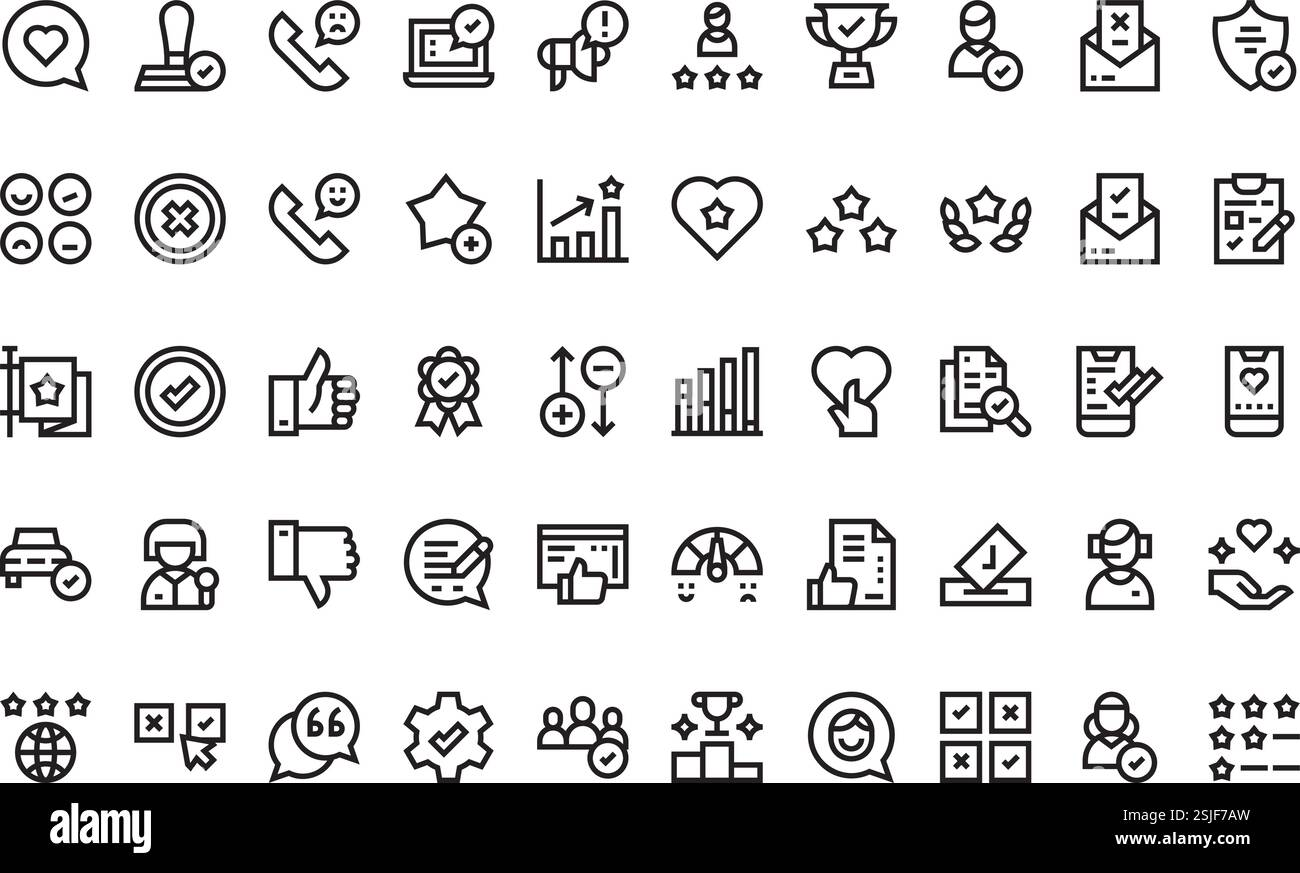 Raccolta di icone vettoriali di alta qualità con traccia modificabile. Ideale per progetti professionali e creativi. Illustrazione Vettoriale