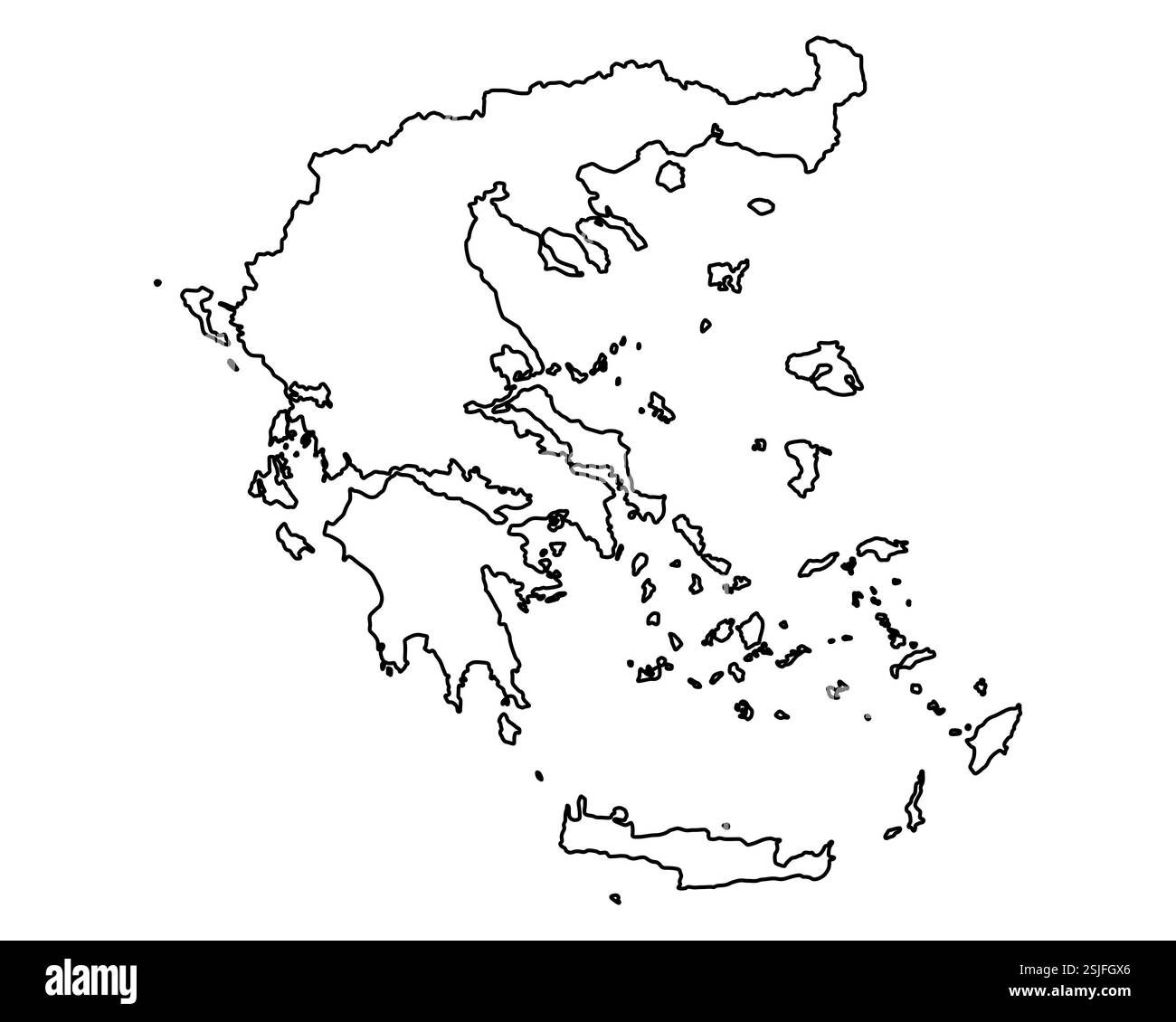 Mappa di Grecia Foto Stock