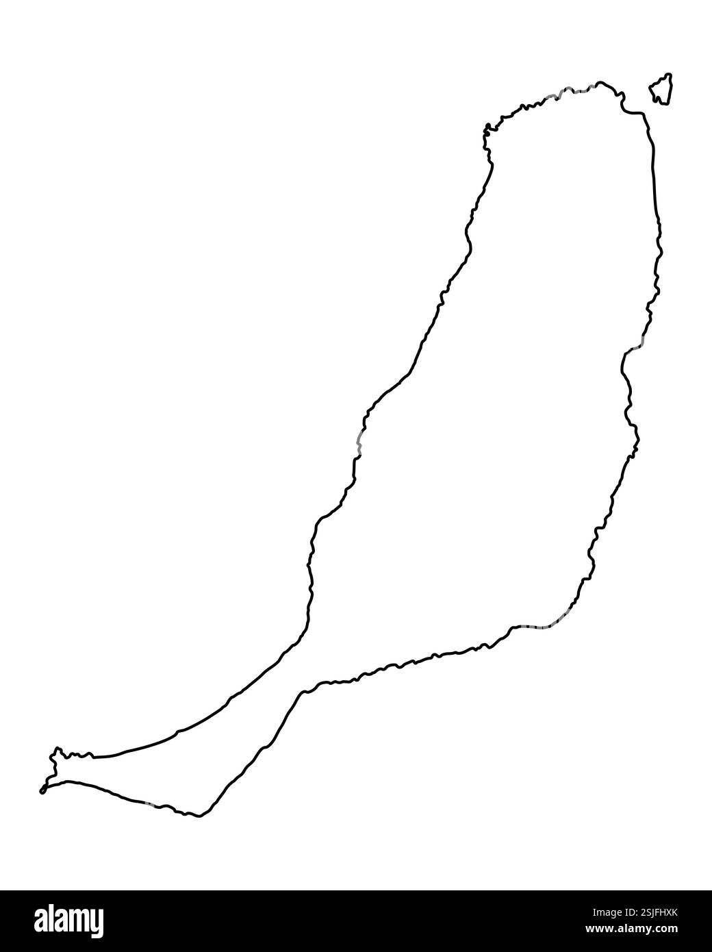 Mappa di Fuerteventura Foto Stock