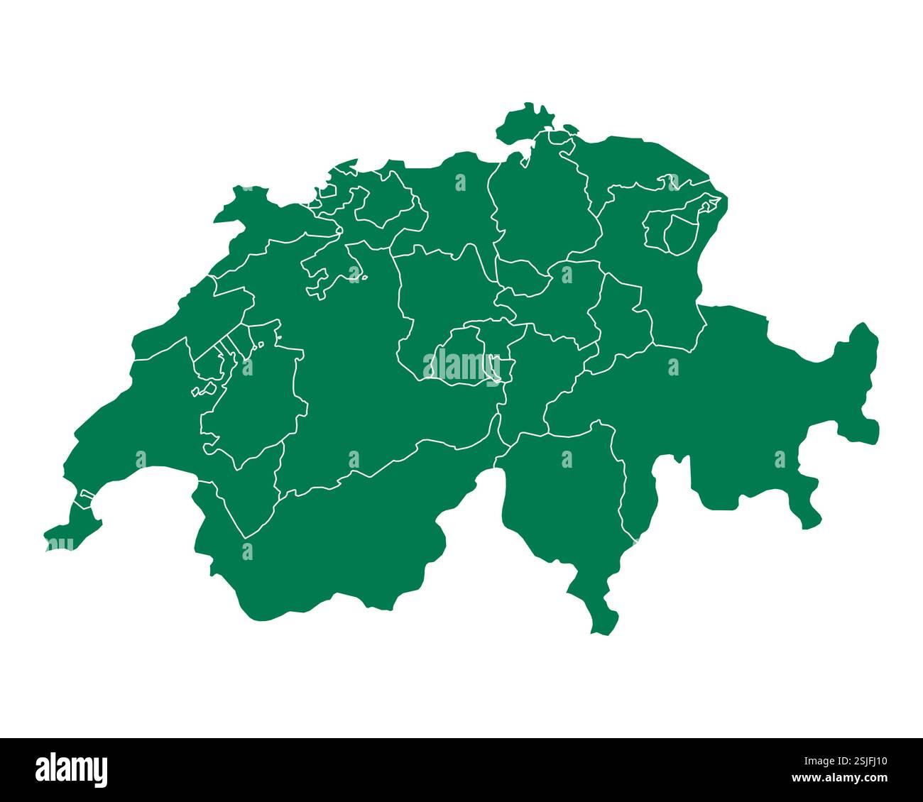 Cartina della Svizzera Foto Stock