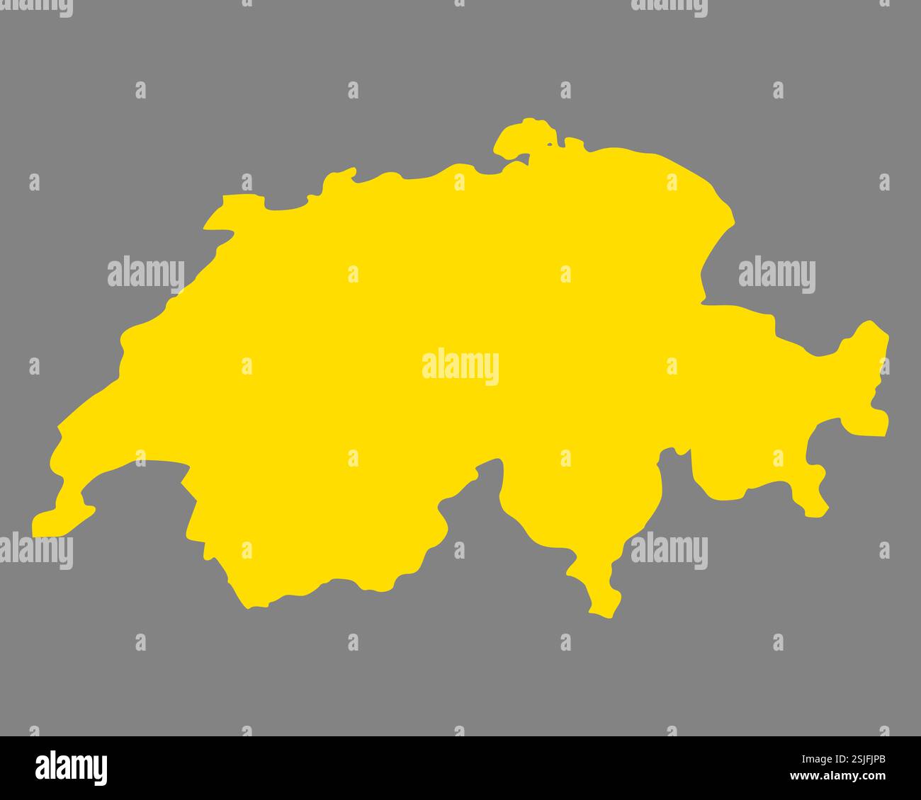 Cartina della Svizzera Foto Stock
