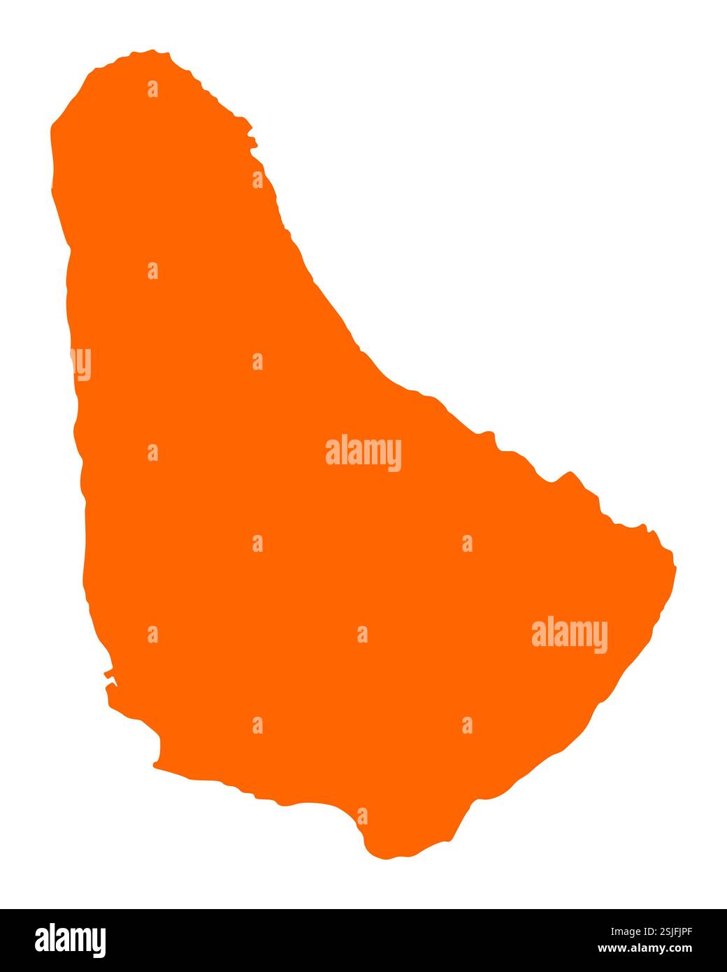 Mappa di Barbados Foto Stock