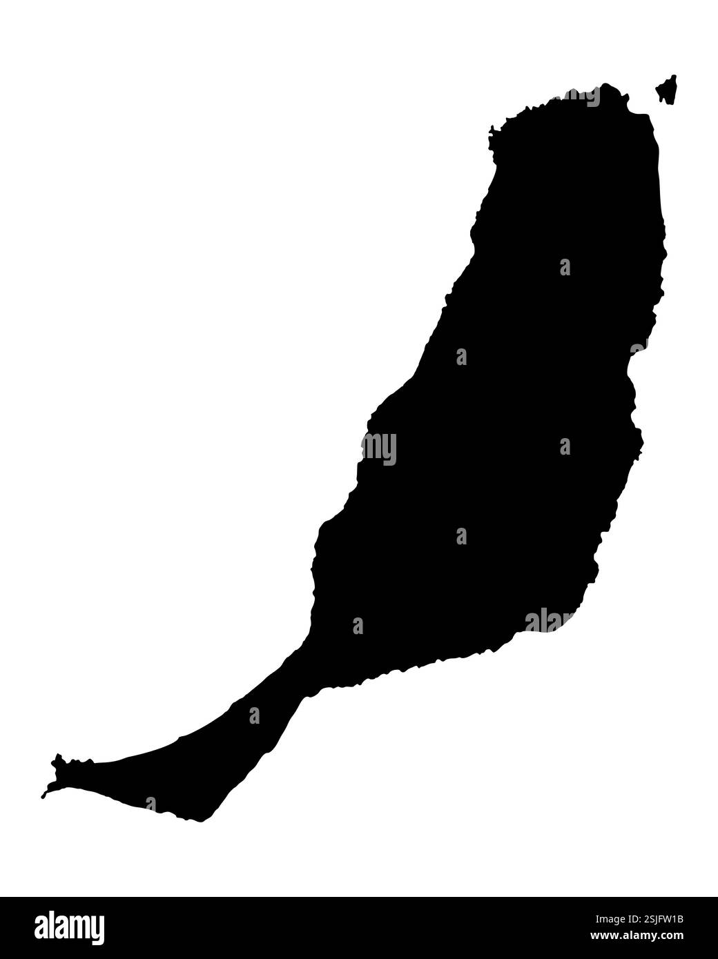 Mappa di Fuerteventura Foto Stock