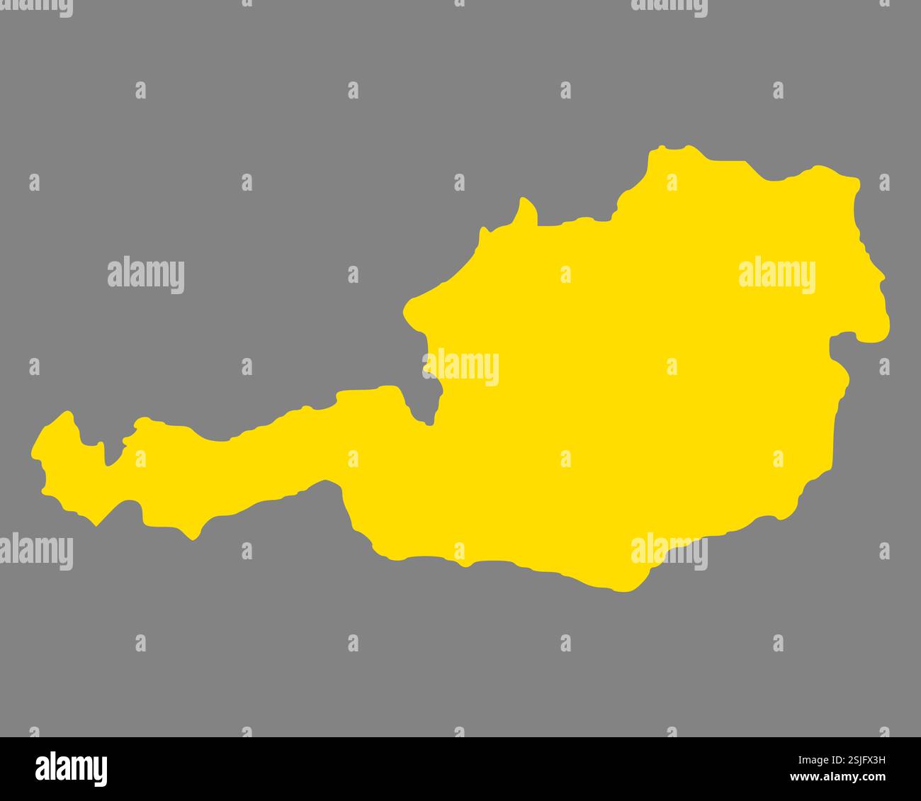 Mappa di Austria Foto Stock