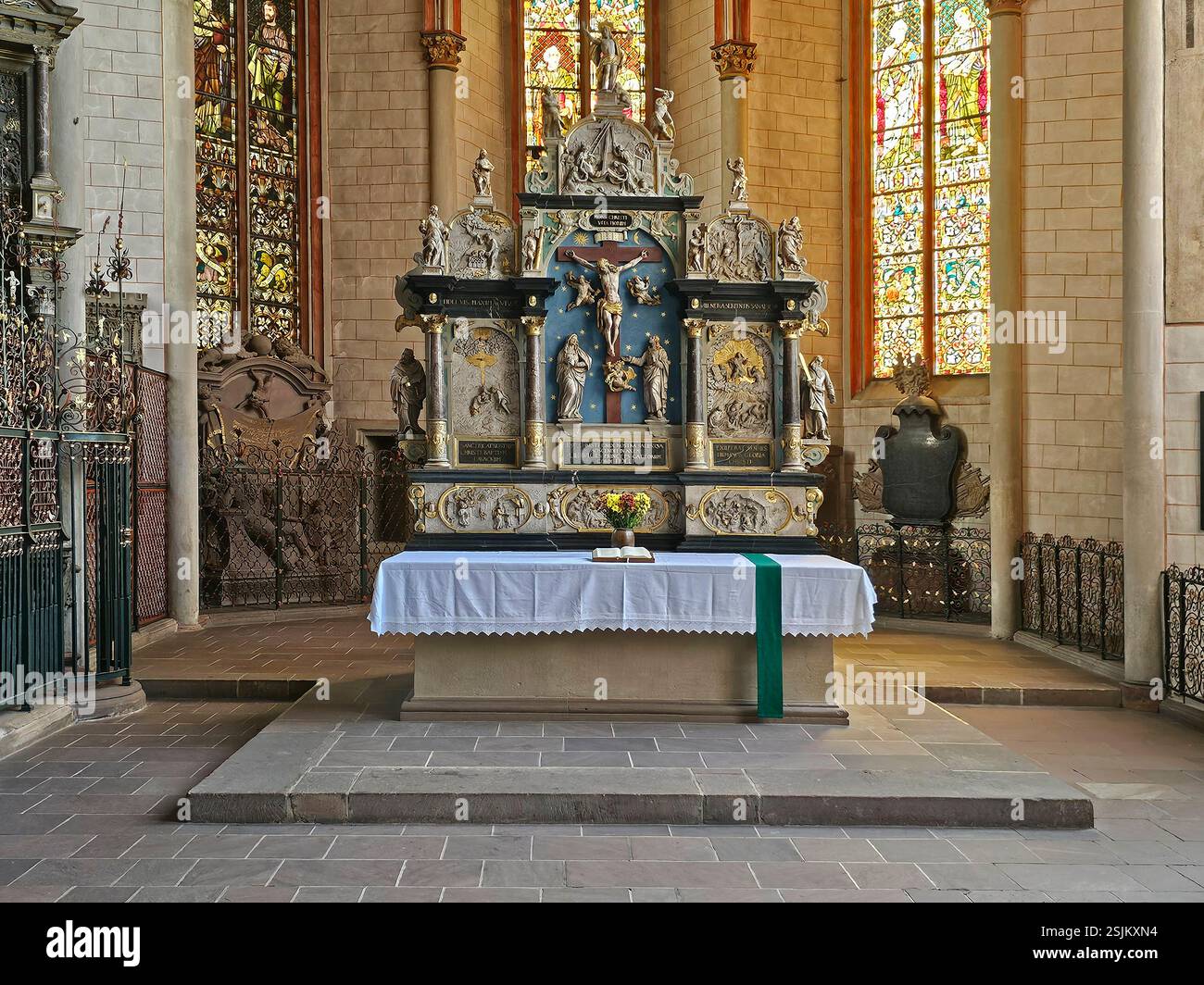 Parrocchia luterana di S. Marien, Marburgo, Hessisches Bergland, Lahntal, Assia, Germania Foto Stock Parrocchia luterana di S. Marien, Marburgo, Hessisches Bergland, Lahntal, Assia, Germania Foto Stock