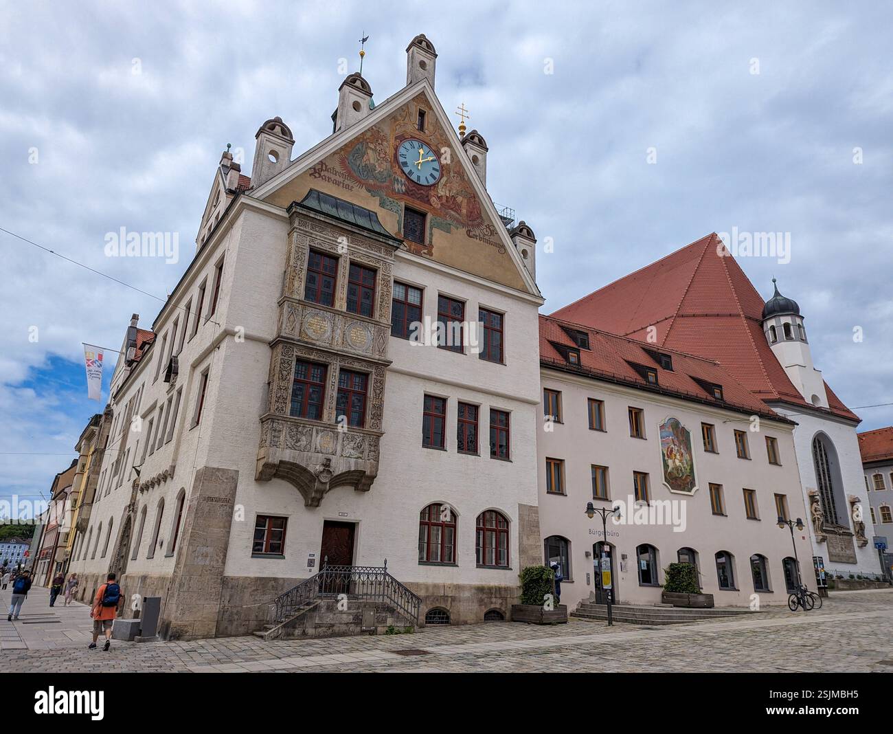 Il municipio e l'ufficio cittadino di Freising vicino a Monaco, Germania Foto Stock