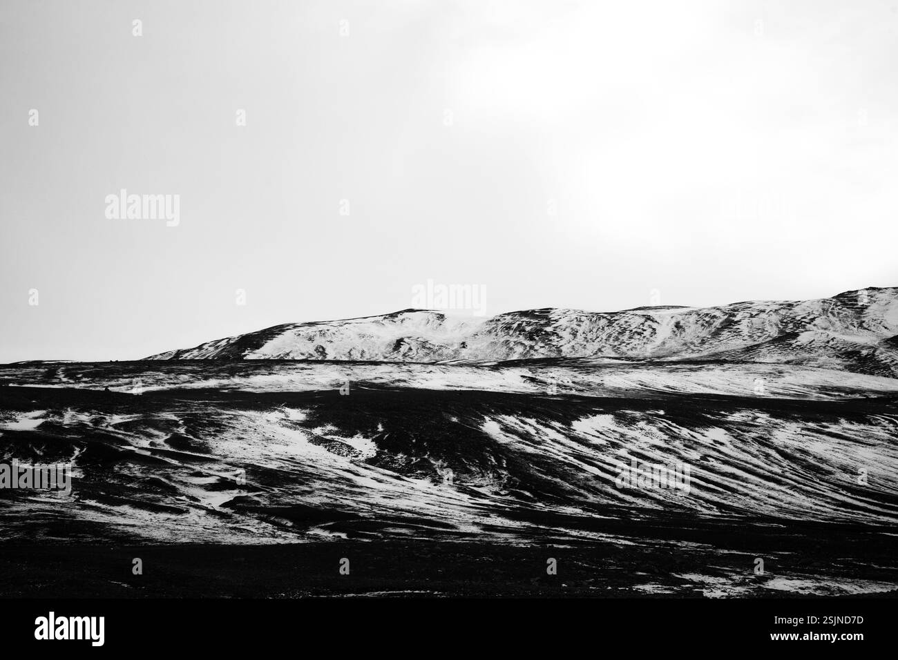 Arido paesaggio vulcanico in Islanda Foto Stock