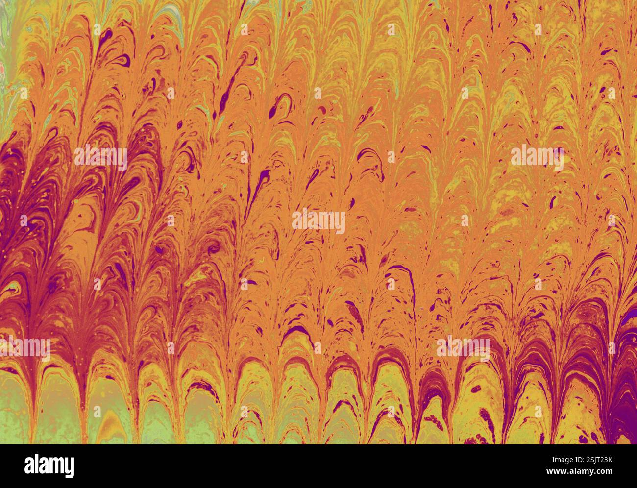 Splendida texture Ebru in marmo per poster, stampe o copertine Foto Stock