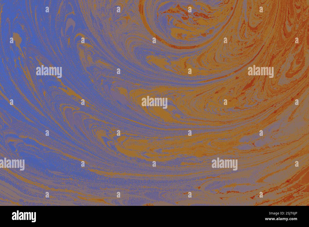 Bella arte astratta di tecniche di pittura di marbling Ebru sull'acqua con vernici acriliche Foto Stock
