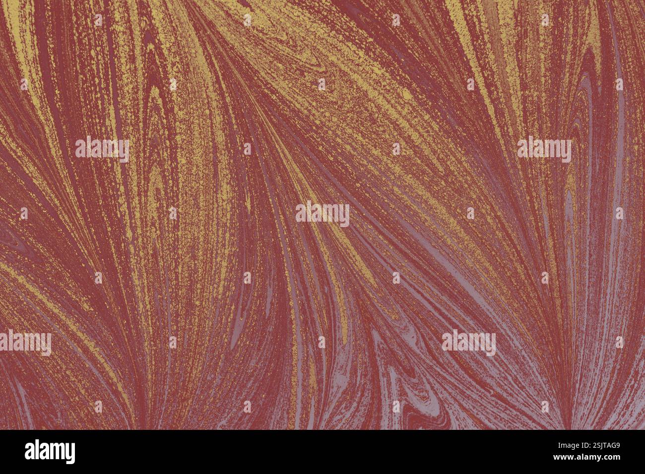 Bella arte astratta di tecniche di pittura di marbling Ebru sull'acqua con vernici acriliche Foto Stock