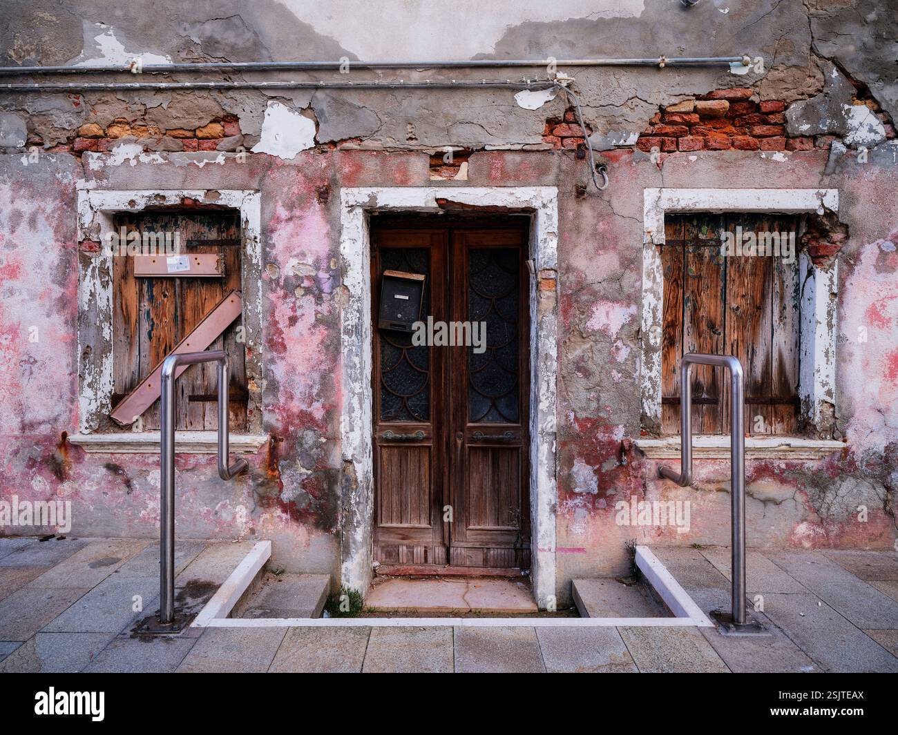 Sulla strada per Burano, nella laguna di Venezia, Foto Stock