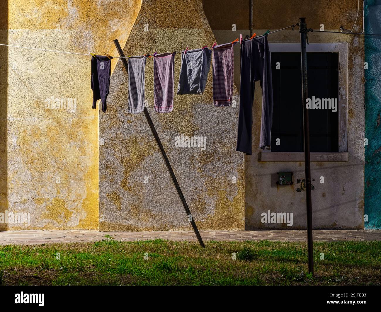 Sulla strada per Burano, nella laguna di Venezia, Foto Stock