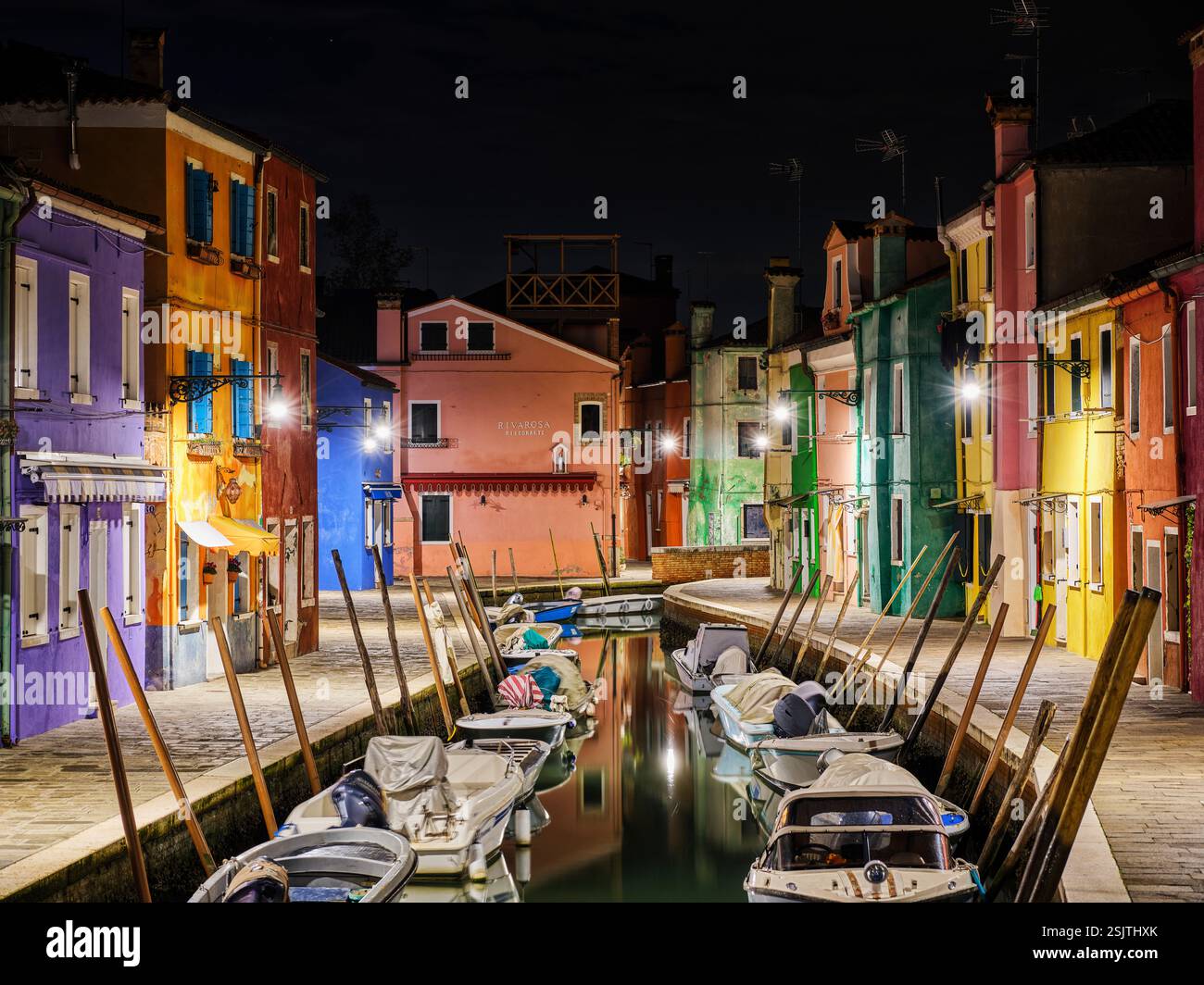 Sulla strada per Burano, nella laguna di Venezia, Foto Stock