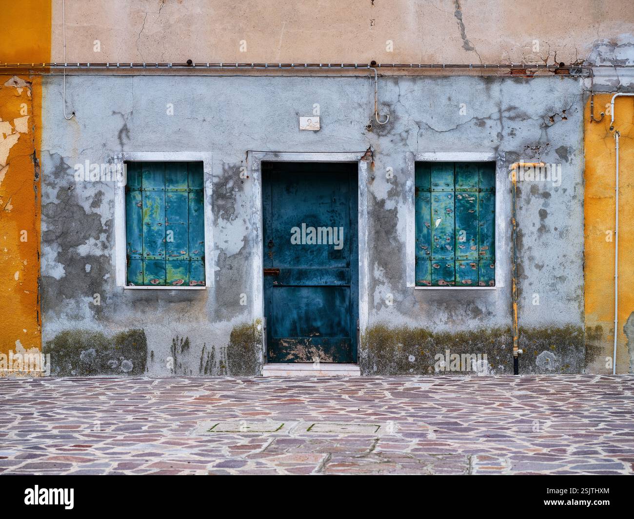 Sulla strada per Burano, nella laguna di Venezia, Foto Stock