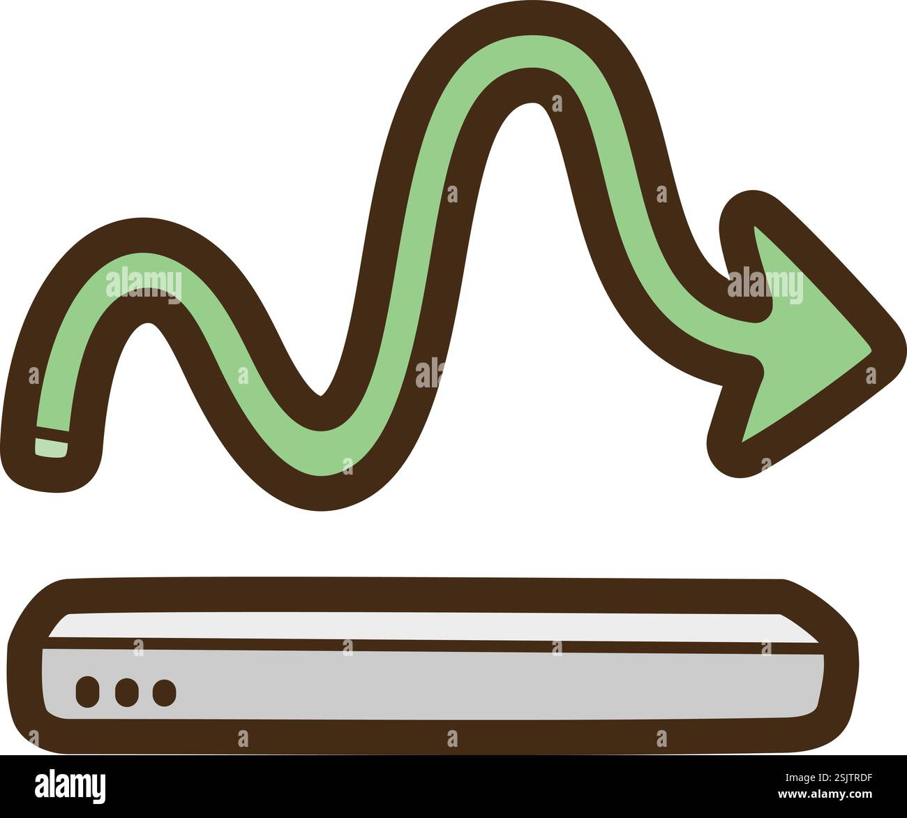 Illustrazione e grafica vettoriale del grafico a linee ondulate. Parte del grafico e della categoria del grafico. Illustrazione Vettoriale