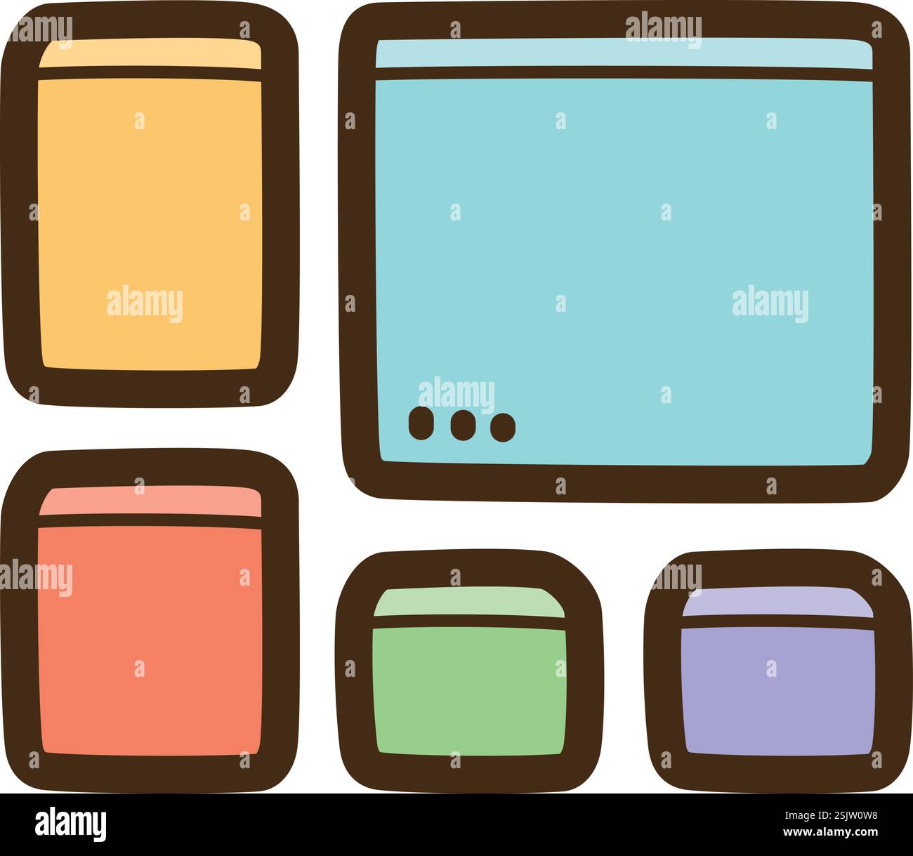 Illustrazione e grafica del doodle vettoriale della mappa ad albero. Parte del grafico e della categoria del grafico. Illustrazione Vettoriale