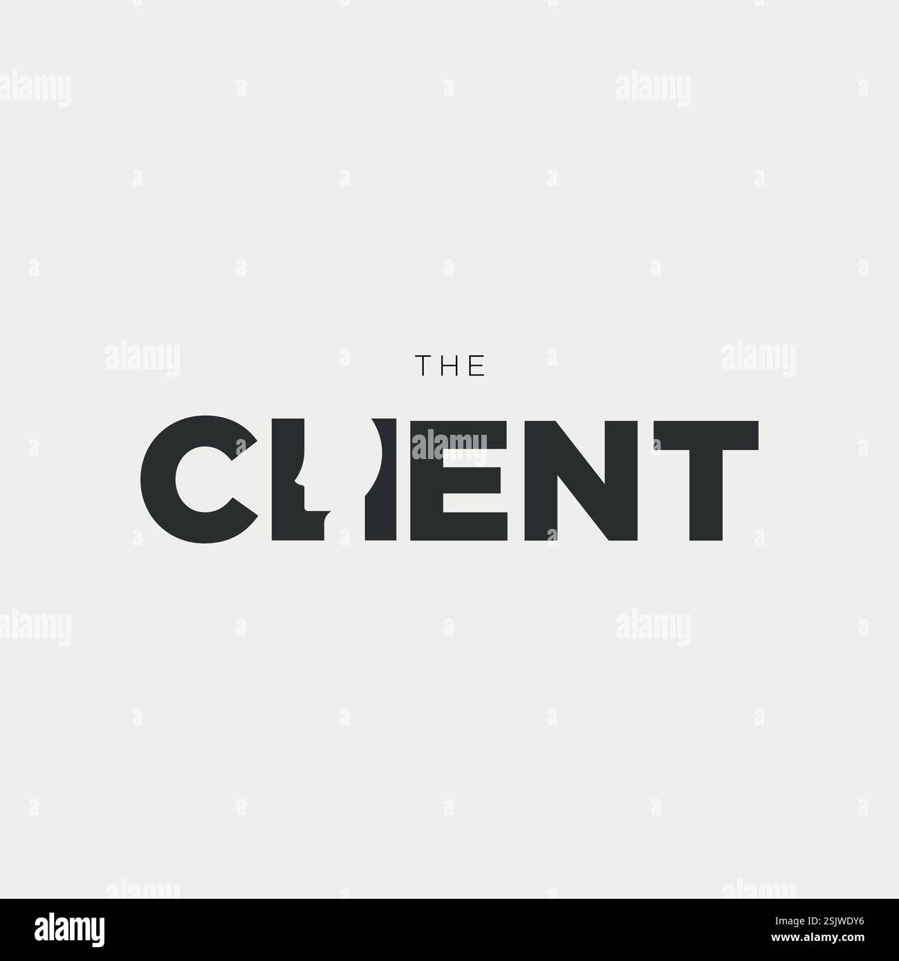 Il design del logo del cliente Illustrazione Vettoriale