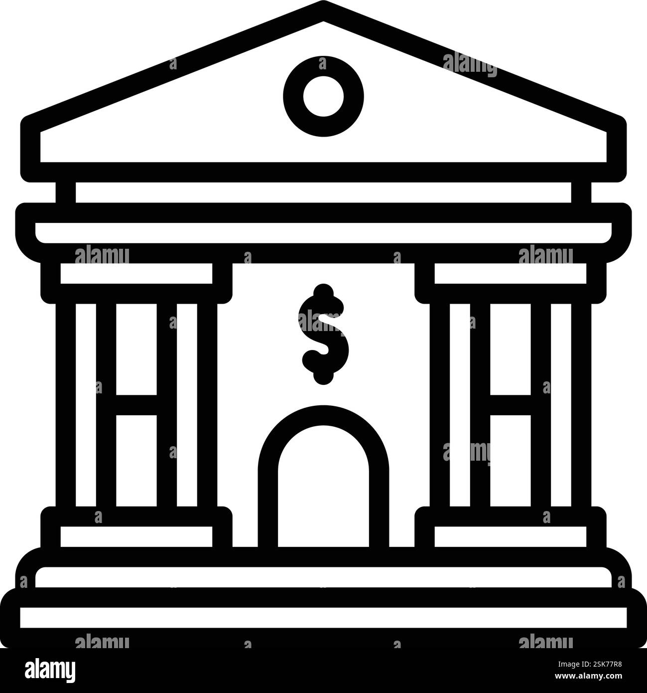 Icona per banca, finanziaria Illustrazione Vettoriale