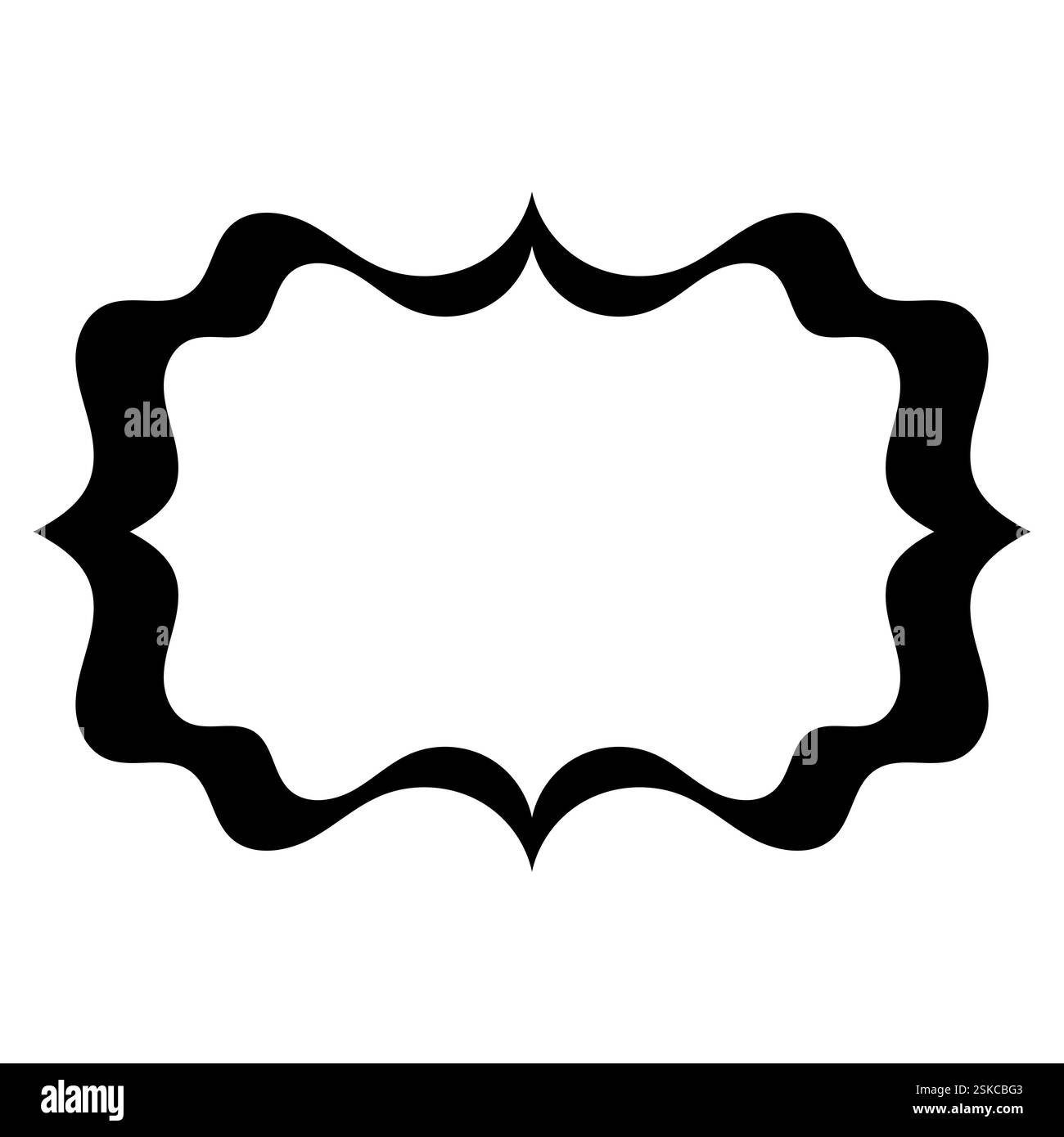 Cornice decorativa musulmana con un design ondulato Illustrazione Vettoriale