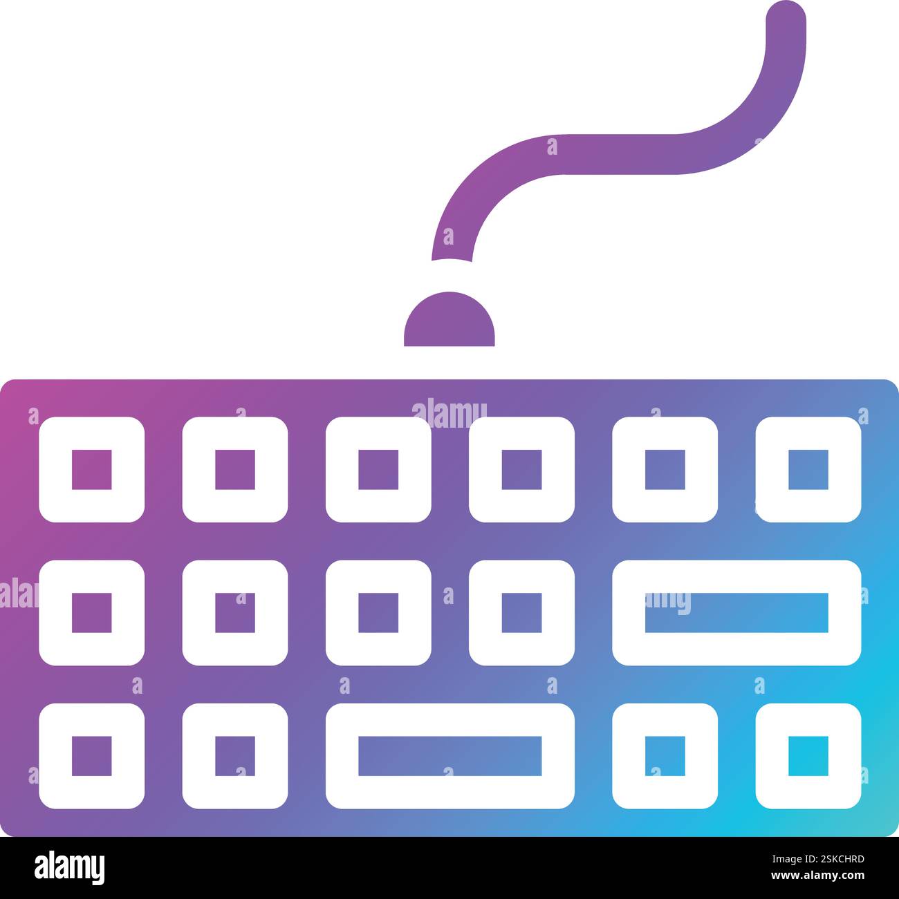 Illustrazione di progettazione dell'icona del vettore della tastiera Illustrazione Vettoriale
