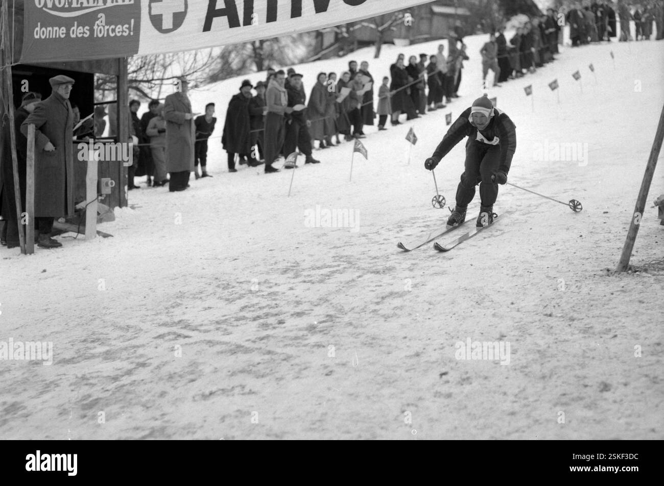 --- 25. Internationales Gamperney-Derby, afferra 1956: Hans Hächer#25° derby internazionale Gamperney, afferra 1956: Hans Hächer- RDB DI DUKAS Foto Stock