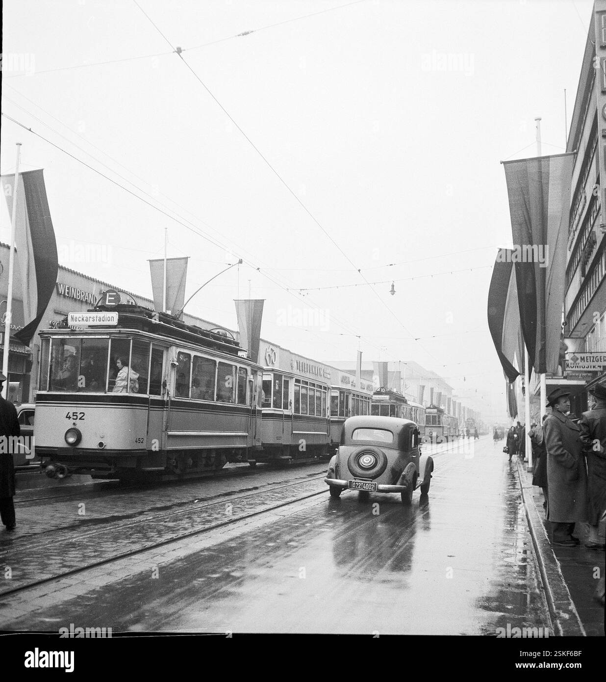 --- Strassenszene a Stoccarda, 1950#scena di strada a Stoccarda, 1950- RDB DI DUKAS Foto Stock