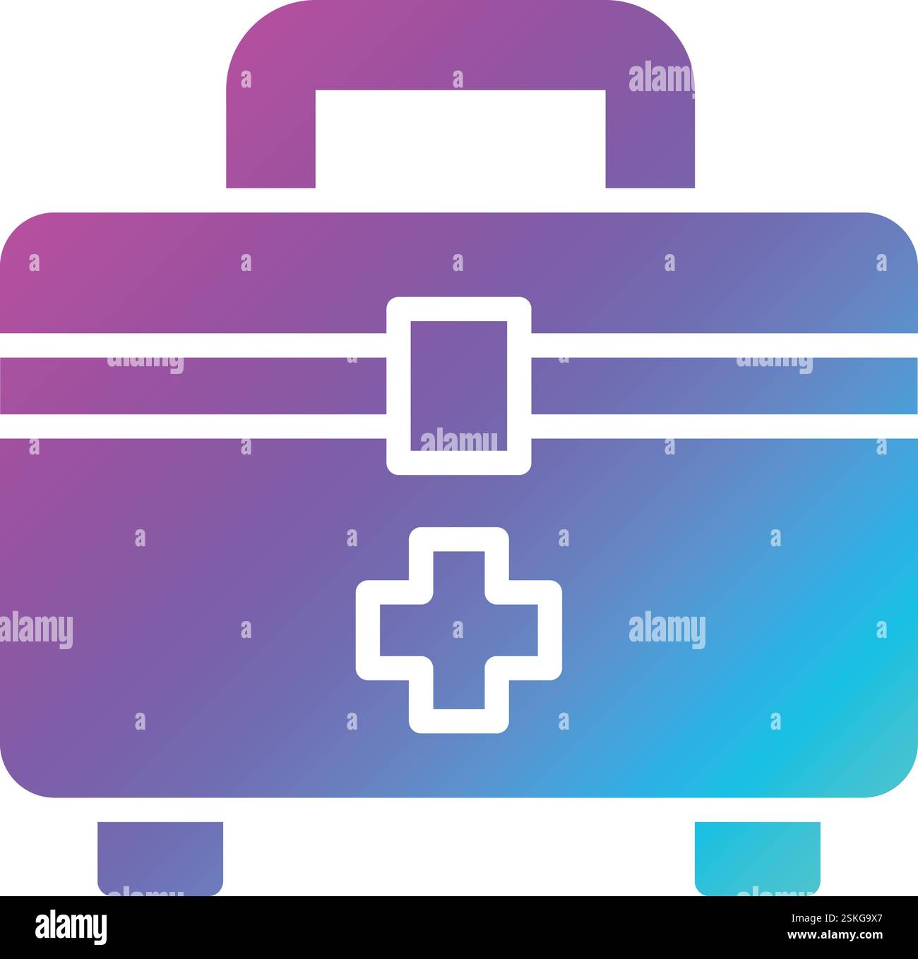 Illustrazione del design dell'icona del vettore del kit di emergenza Illustrazione Vettoriale