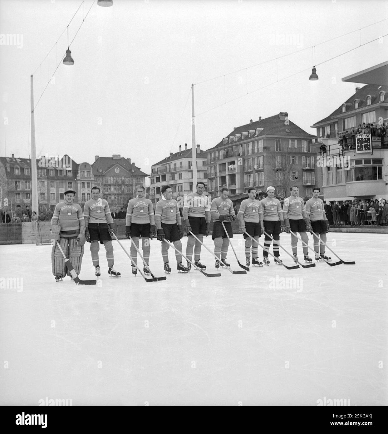 --- NLA 1944/45: Mannschaft des EHC Arosa, 1945#NLA 1944/45: Team di EHC Arosa, 1945- RDB BY DUKAS Foto Stock