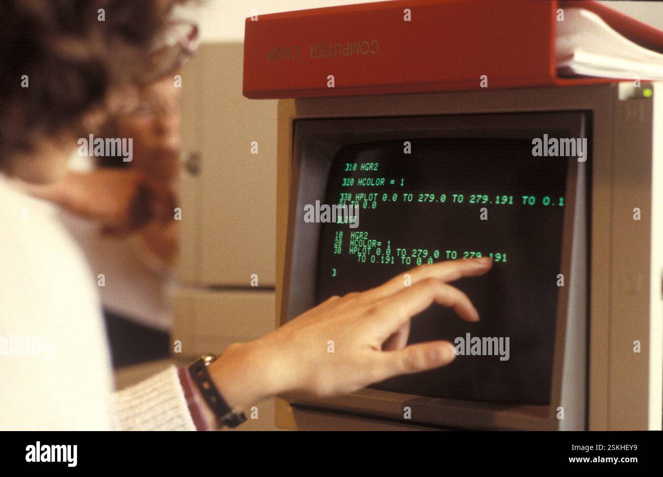 --- Computerkurs Weggis 1984#campo di computer Weggis 1984 Foto Stock
