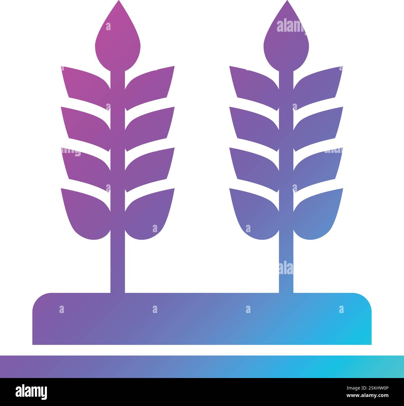 Illustrazione del design dell'icona del vettore di grano Illustrazione Vettoriale