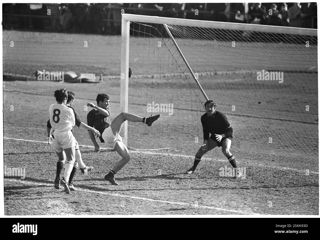 --- NLA 1968/69: FC Zürich - Servette FC; Torhüter Barlie#NLA 1968/69: FC Zürich - Servette FC; Custode Barlie Foto Stock