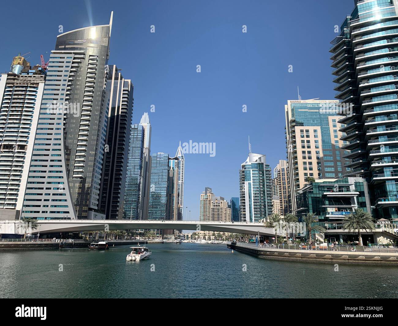 Grattacieli a Dubai Marina Foto Stock