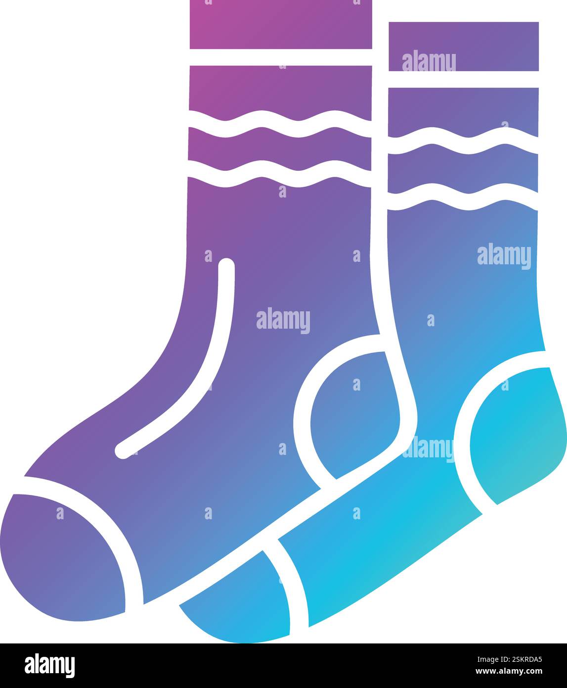 Illustrazione di progettazione dell'icona Vector SOCK Illustrazione Vettoriale