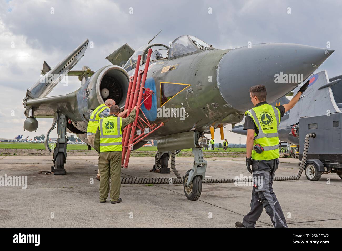 Buccaneer, The Buccaneer Aviation Group (TBAG) Cotswold Airport, (RAF Kemble), Cirencester, Gloucestershire, Regno Unito Foto Stock