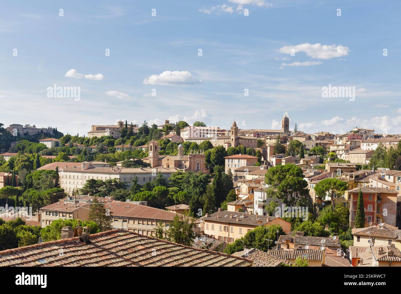 Vista da porta Sole, Perugia, Italia Foto Stock