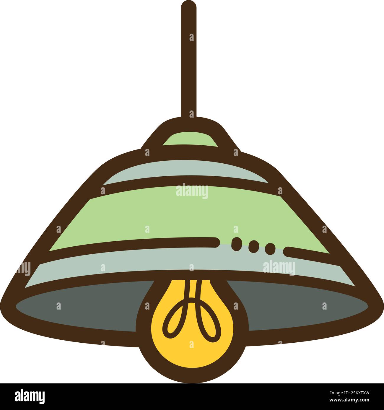 Illustrazione e grafica del doodle vettoriale della lampada da sospensione. Parte della categoria Home e Interior. Illustrazione Vettoriale