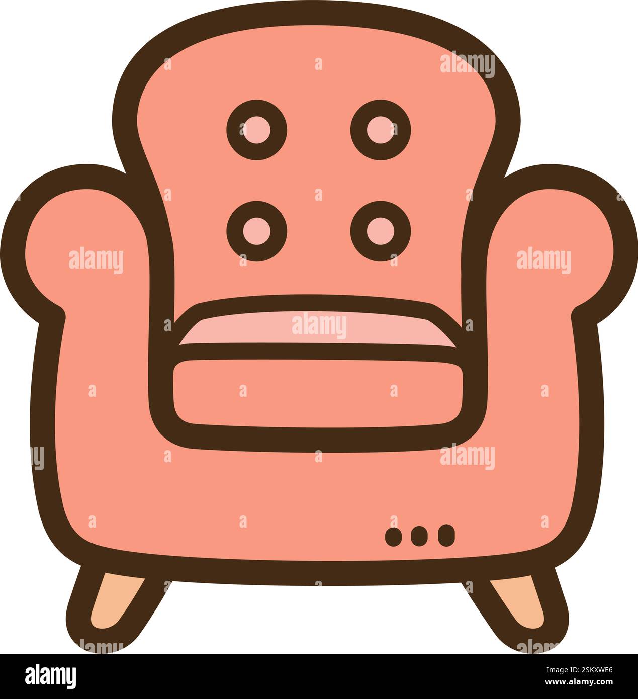 Illustrazione e grafica del doodle vettoriale del divano. Parte della categoria Home e Interior. Illustrazione Vettoriale