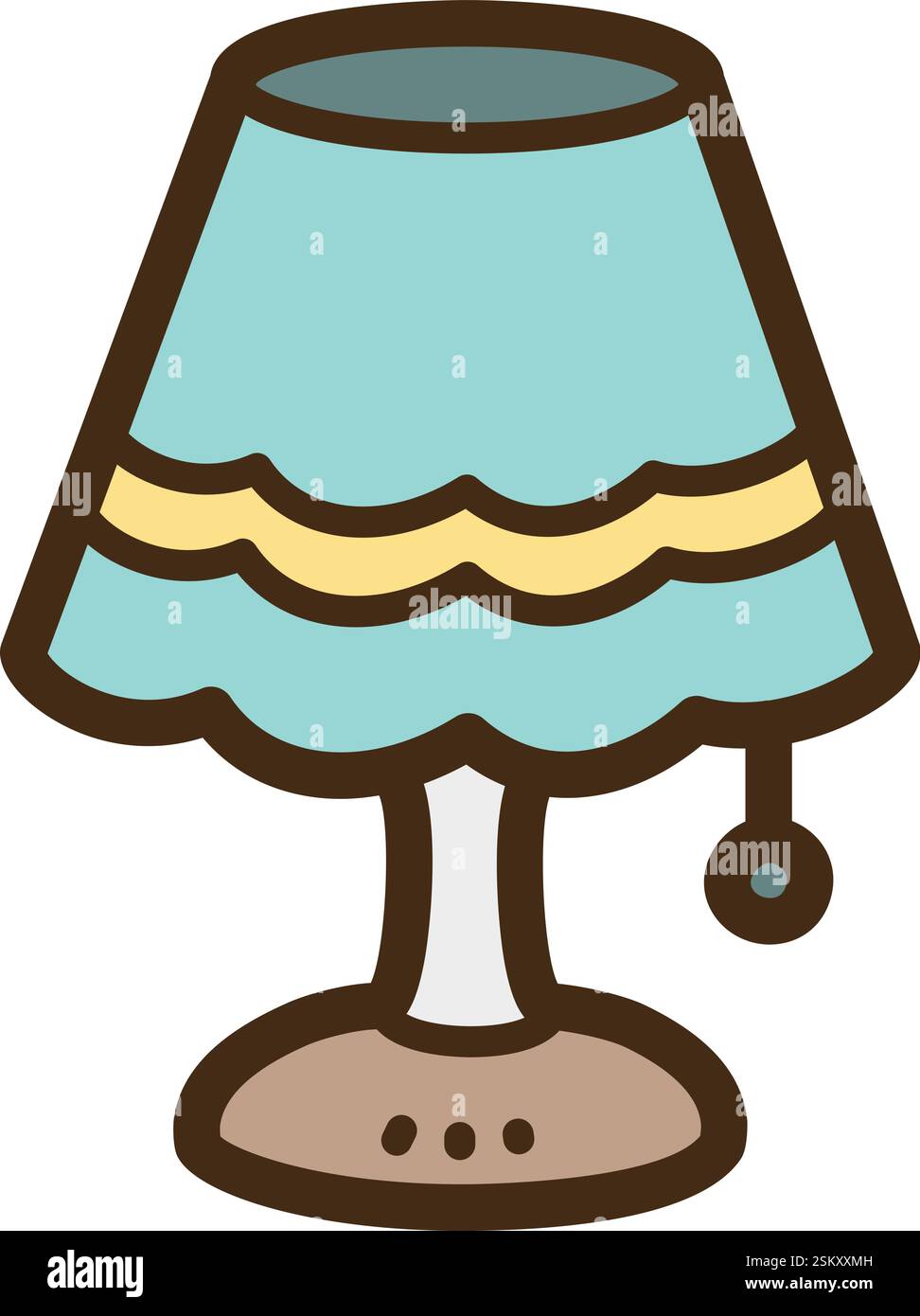 Illustrazione e grafica del doodle vettoriale Desklamp. Parte della categoria elettrodomestici. Illustrazione Vettoriale