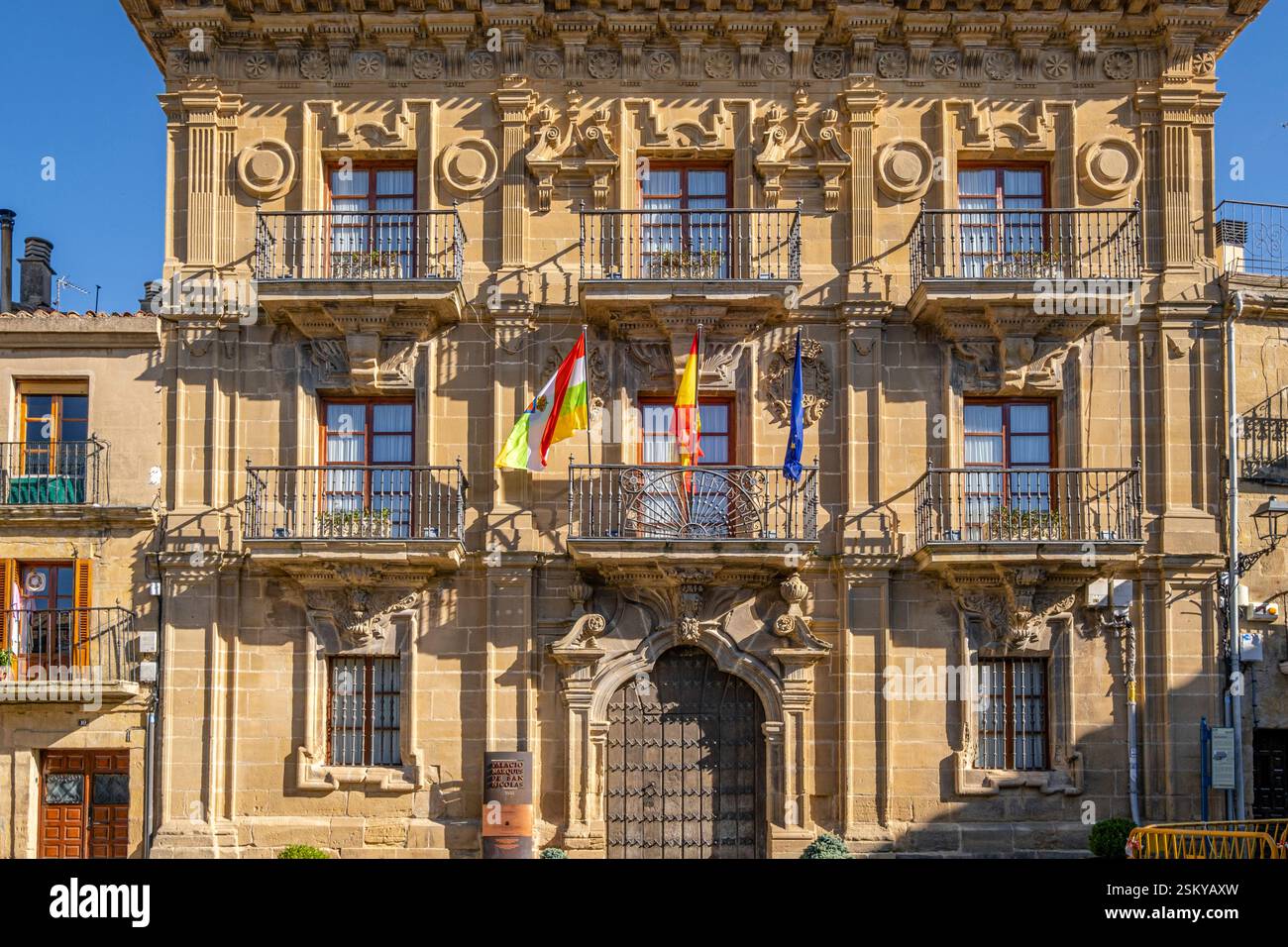 Palazzo del Marchese di San Nicolás, XVIII secolo, Municipio, Briones, la Rioja, Spagna Foto Stock