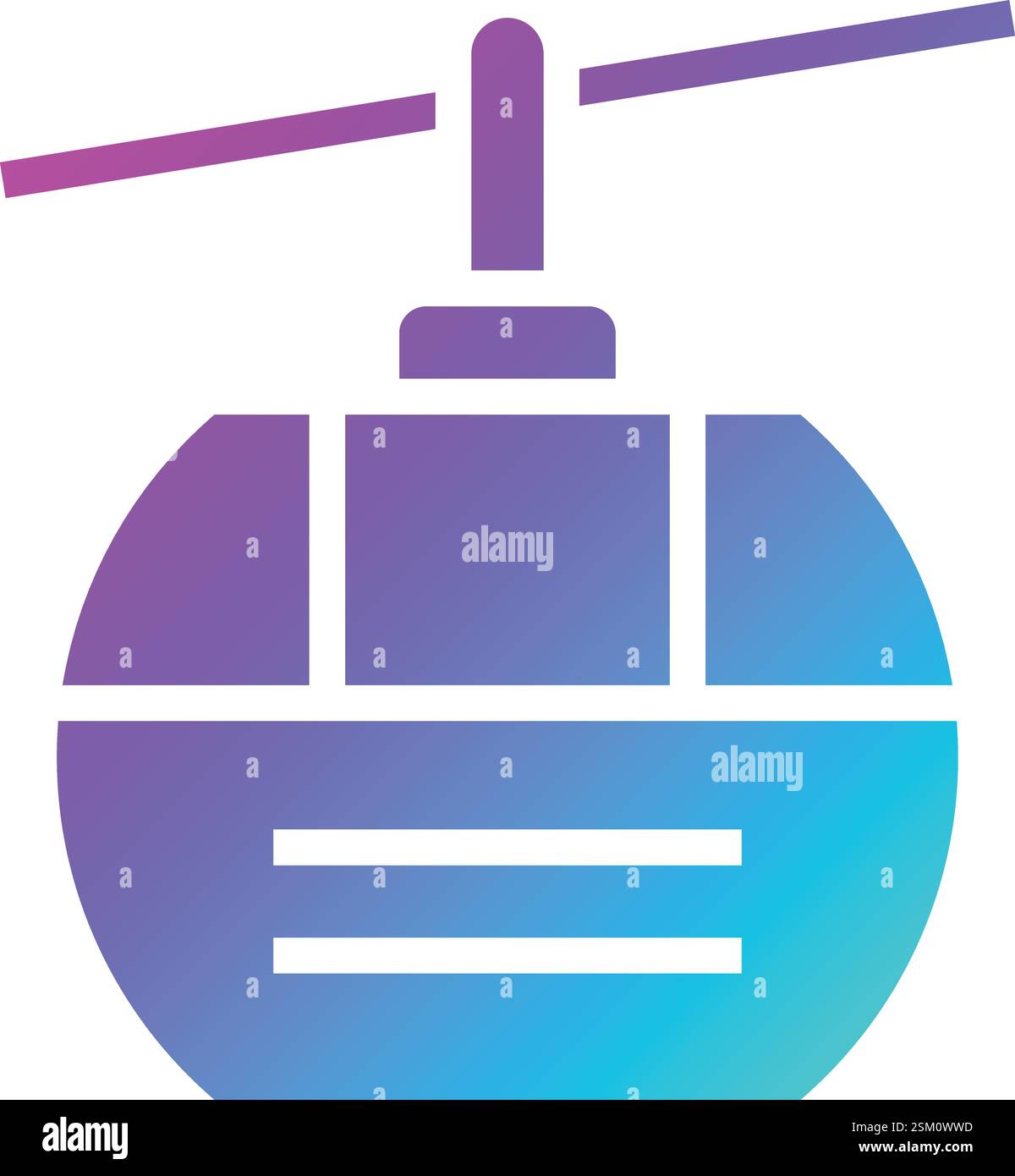 Cabina della funivia illustrazione del design dell'icona del vettore Illustrazione Vettoriale