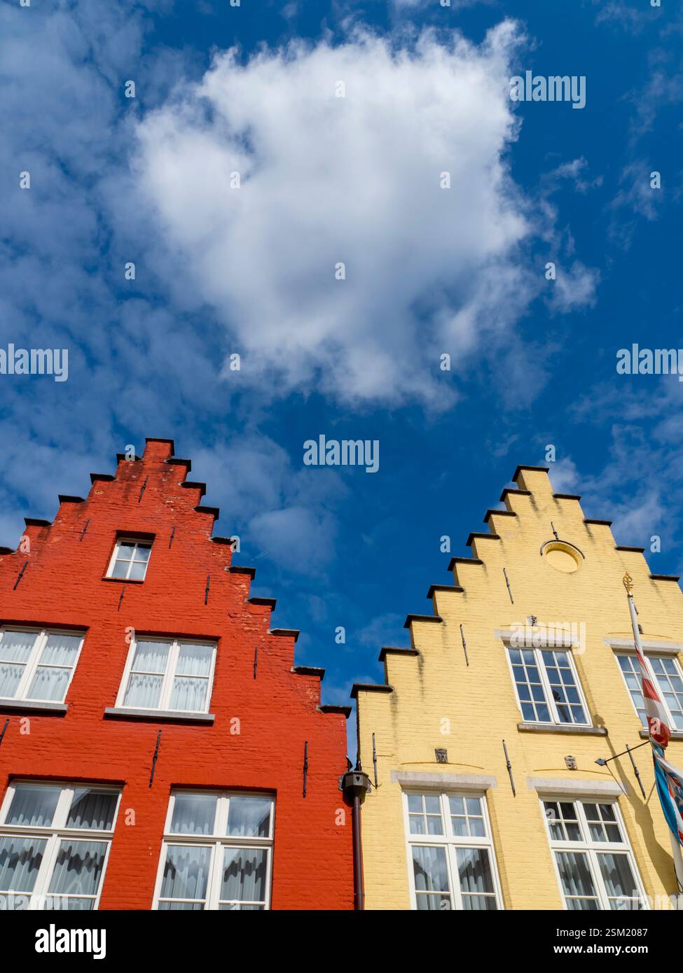 Belgio, Bruges, dettagli di architettura Foto Stock
