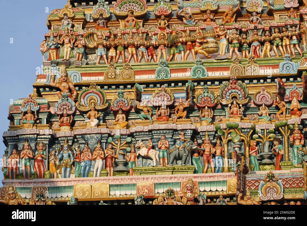 Tempio Shiva di 1200 anni, Thanjavur, Tamil Nadu, India, Asia Foto Stock