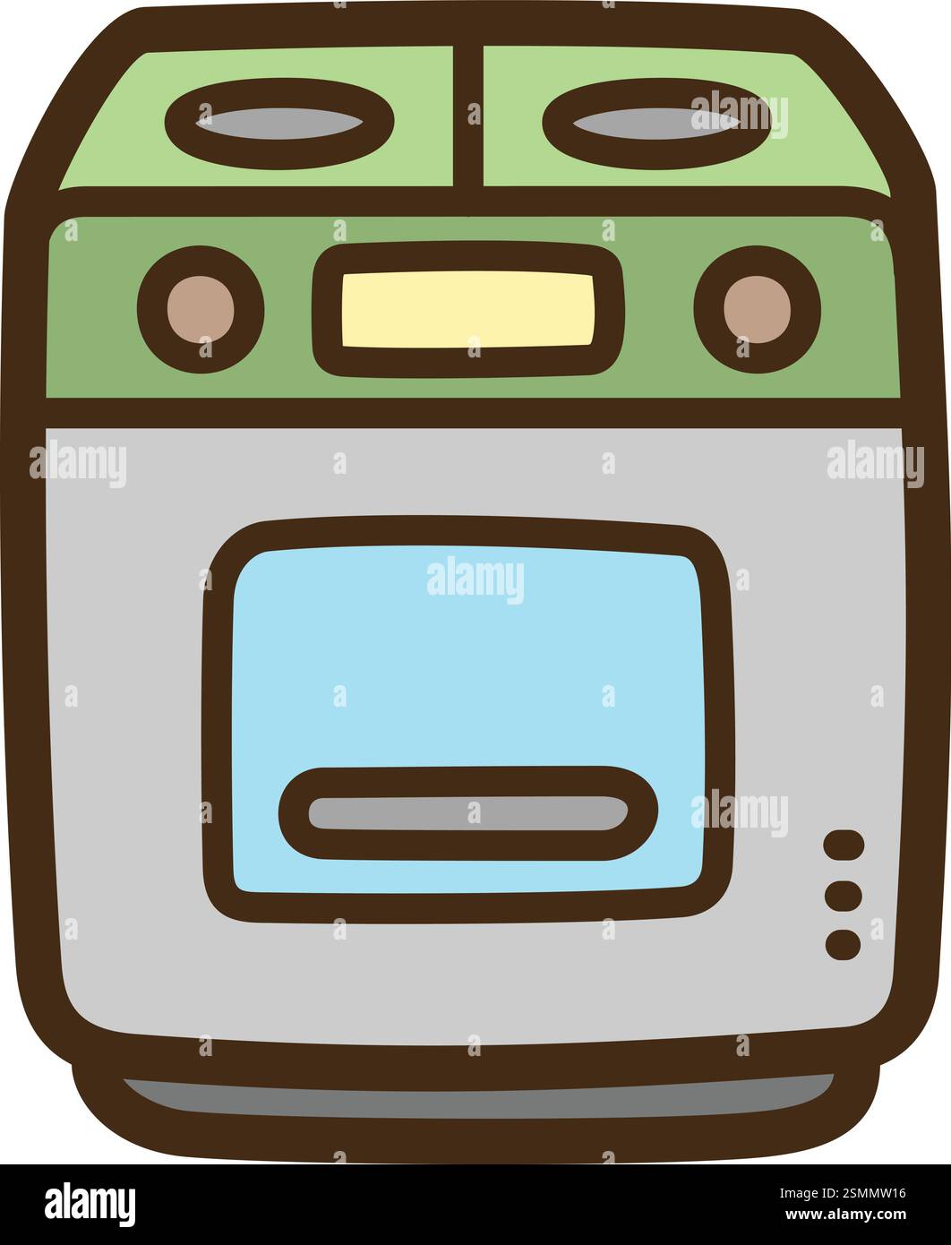 Illustrazione e grafica del doodle vettoriale della stufa a gas. Parte della categoria cucina e cucina. Illustrazione Vettoriale
