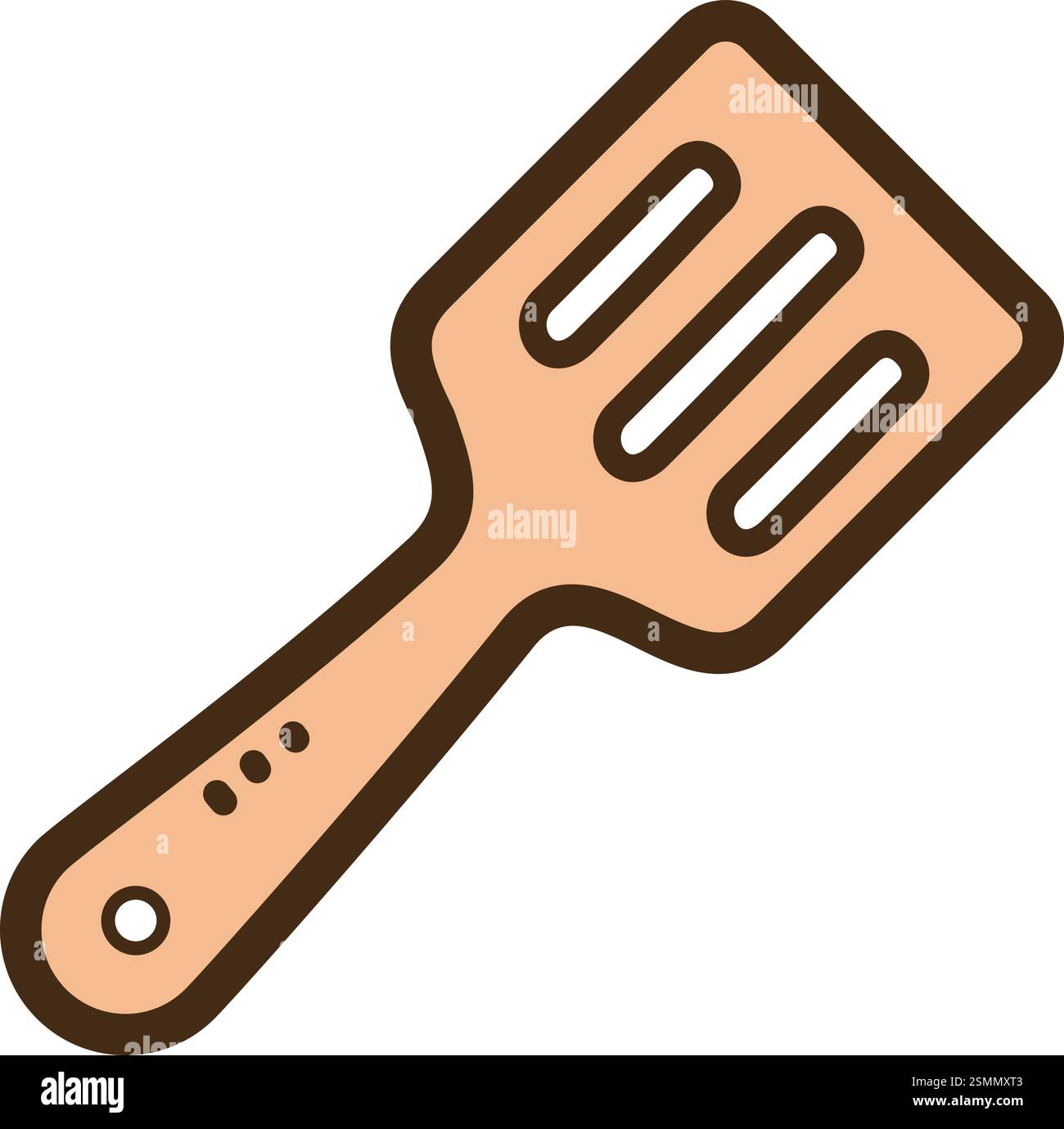 Illustrazione e grafica del doodle vettoriale a spatola scanalata. Parte della categoria cucina e cucina. Illustrazione Vettoriale